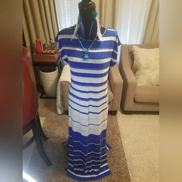 white long sleeve knit dress Kendrick White Sequin Knit Long Sleeve Maxi Dress